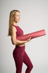 Yoga mat BURGUNDY Coated 3.5 mm